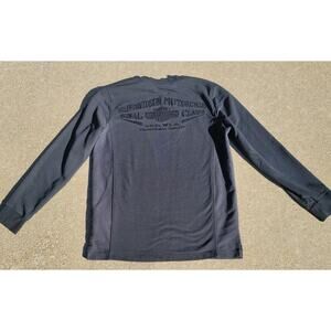 Harley Davidson Black Long Sleeve Embroidered Shirt Size M